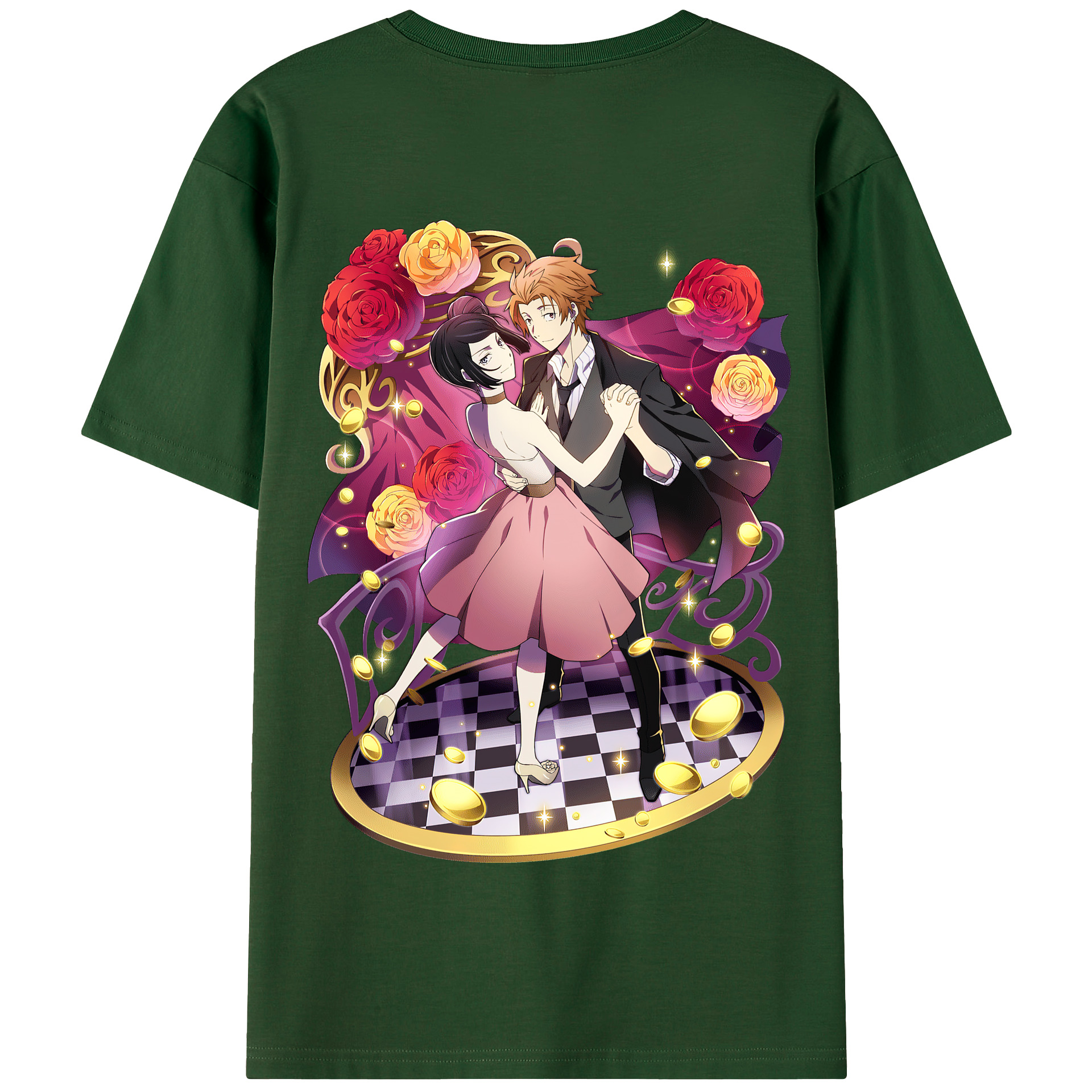 （画像用） 文豪ストレイドッグス Bungo Stray Dogs 綿100％半袖Tシャツ（背面プリント）